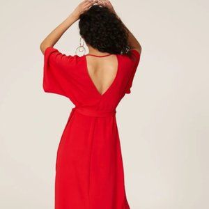 Great Jones Red Wrap Maxi Dress